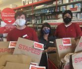 Staple Workers with Care packages filled with school supplies
