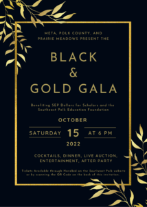 2022 Black and Gold Gala Invitation