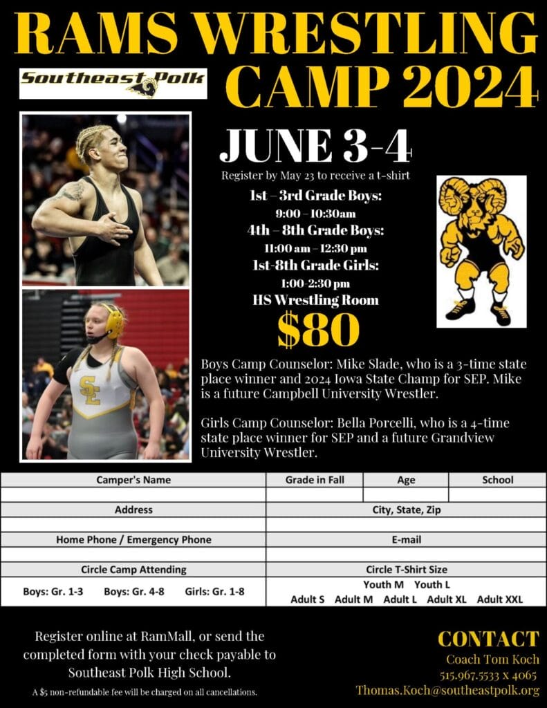 2024 Rams Wrestling Camp