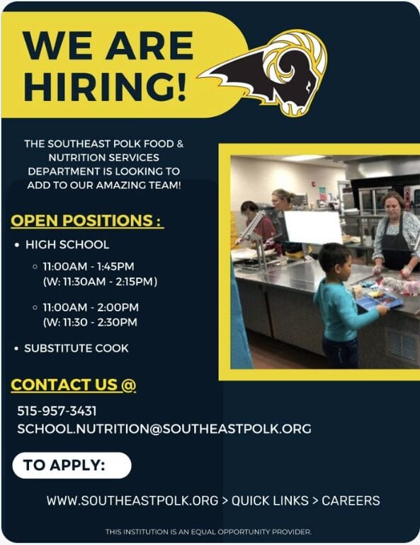 We are Hiring Cooks! 