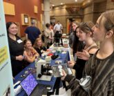 Students Talking to Medical Professional at Lunch and Learn