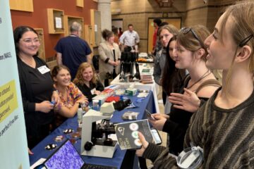 Students Talking to Medical Professional at Lunch and Learn